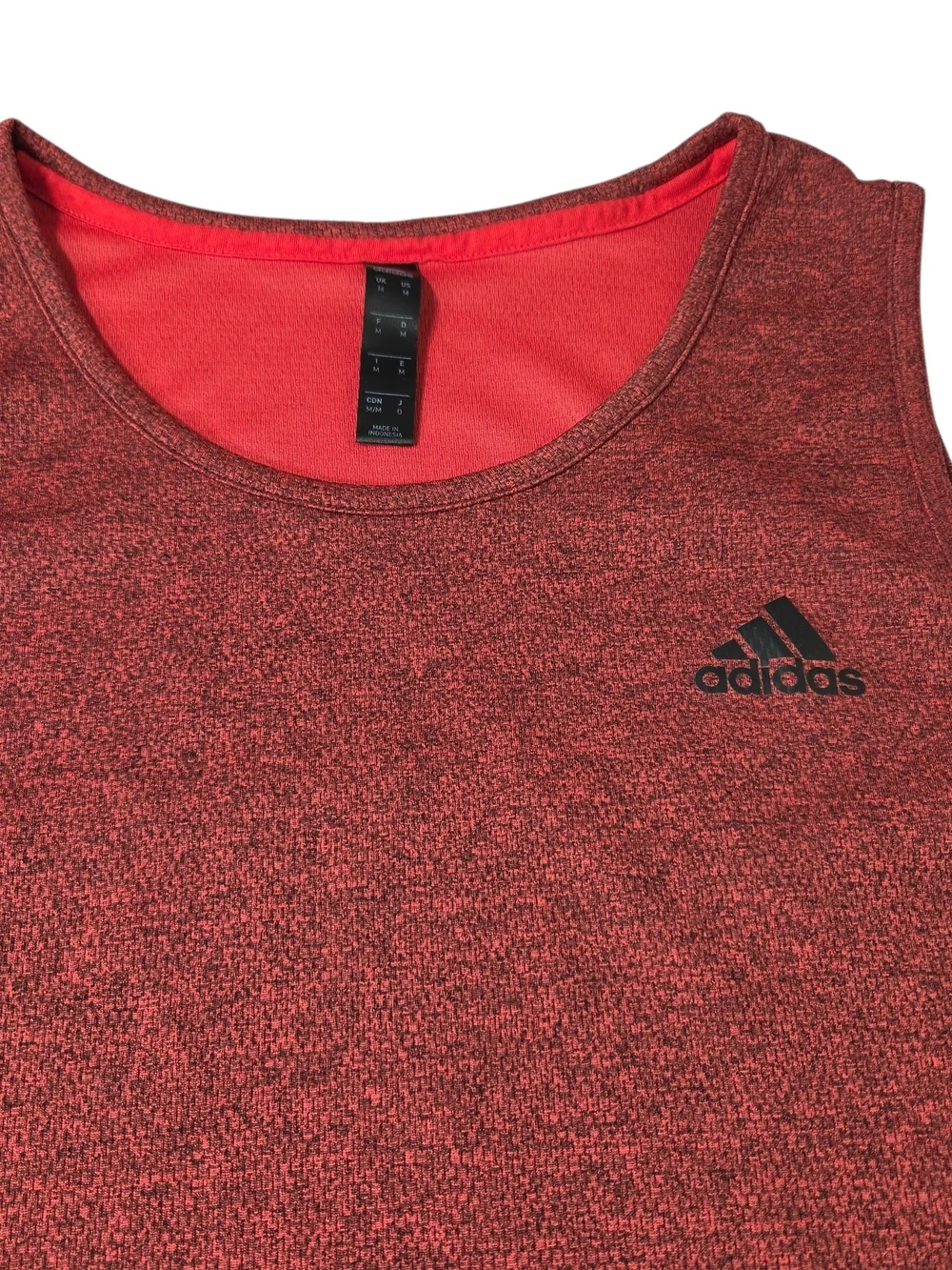 adidas Coral Red Men's Performance Tank Top